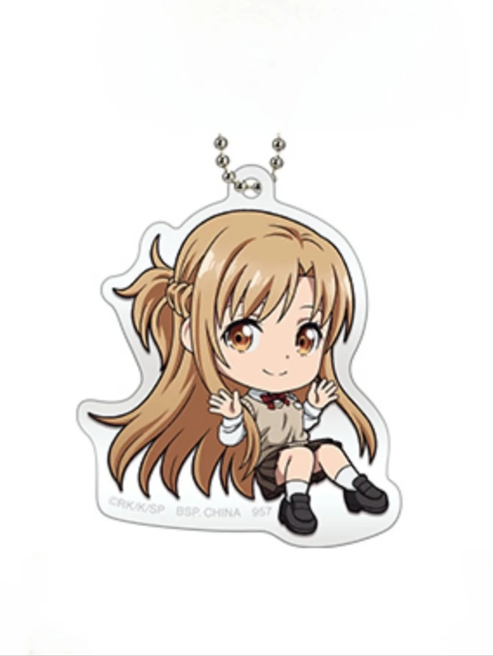 Sword Art Online Asuna Waving Acrylic Charm Keychain